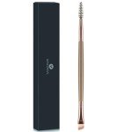 Dual Angled Eyebrow Brush with Spoolie - Dark Brown
