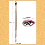 Dual Angled Eyebrow Brush with Spoolie - Dark Brown