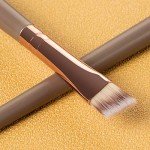 Dual Angled Eyebrow Brush with Spoolie - Dark Brown