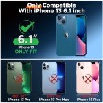 COFFKER for iPhone 13 Phone Case with [2X Screen Protectors], Liquid Silicone Shockproof Protective with Soft Anti-Scratch Microfiber Lining Slim Thin Case for iPhone 13 6.1 inch, Stone