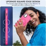 MOCCA Strong Magnetic for iPhone 11 Phone Case,[Compatible with Magsafe][Glass Screen Protector+Camera Lens Protector] Slim Thin Shockproof Cover Case for iPhone 11 6.1 inch, Hot Pink
