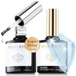 Modelones Super Shiny Gel Base & Top Coat Set
