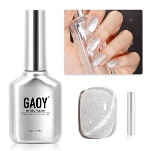 Silver Cat Eye Glitter Nail Gel Polish 16ml