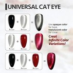 Silver Cat Eye Glitter Nail Gel Polish 16ml