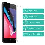 iSOUL 4-Pack Screen Protector for iPhone SE 3/2 (2022/2020 Edition), iPhone 8,7,6s,6, 4.7-Inch Tempered Glass Film [Ultra HD] [3D Touch] [Case Friendly] [Lifetime Replacement Support]