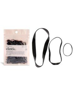 Black No Snag Hair Ties - 100 Pack