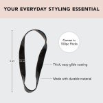 Black No Snag Hair Ties - 100 Pack