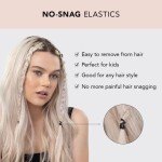 Black No Snag Hair Ties - 100 Pack