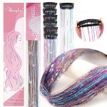 Colorful Hair Tinsel Strands - 12 Pack