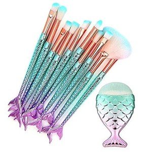 Colorful 11PCS Mermaid Makeup Brush Set