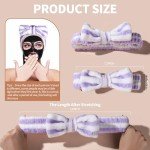 5-Pack Makeup Headbands with Removable Bows