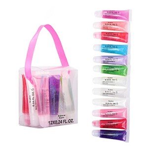 Glitter Lip Gloss Set for Kids - 12 Flavors