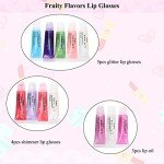 Glitter Lip Gloss Set for Kids - 12 Flavors