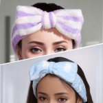 5-Pack Makeup Headbands with Removable Bows