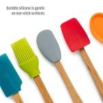 Colorful Mini Silicone and Wood Kitchen Utensil Set