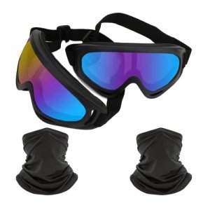Motorcycle Goggles and Neck Bandana Mask Set