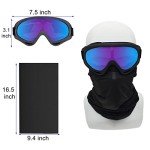 Motorcycle Goggles and Neck Bandana Mask Set