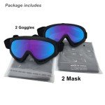 Motorcycle Goggles and Neck Bandana Mask Set