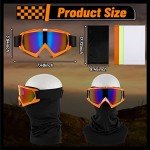 Tallew Dirt Bike Goggles with Neck Face Covers