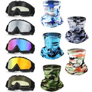 Adjustable 5-Pack ATV Dirt Bike Goggles