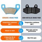 Youxmoto Ceramic Brake Pads Fit for ARCTIC CAT 250 300 350 4x4 366 Auto 400 425i 450i /500 550 650 / for Thundercat 1000 Wildcat, Front and Rear Brake Pads Fit for KYMCO Maxxer 375/ MXU375 450i
