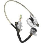 FVRITO Rear Foot Disc Hydraulic Brake Master Cylinder Caliper Assembly for 150cc 200cc 250cc Taotao Coolster Roketa Vitacci Peace SunL RPS Icebear Chinese ATV Quad 4 Wheeler Dune Buggy Go Kart