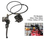 Rear Hand Hydraulic Disc Brake Left Hydraulic Brake Master Caliper Assembly Compatible for Chinese Taotao Roketa Sunl 50cc 90cc 110ccc 125cc Go-Kart Dune Buggy Quad ATV Dirt Mini Bike Kinroad 1