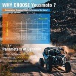 Youxmoto Ceramic Brake Pads Fit for ARCTIC CAT 250 300 350 4x4 366 Auto 400 425i 450i /500 550 650 / for Thundercat 1000 Wildcat, Front and Rear Brake Pads Fit for KYMCO Maxxer 375/ MXU375 450i