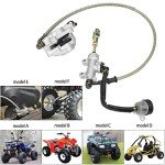 FVRITO Rear Foot Disc Hydraulic Brake Master Cylinder Caliper Assembly for 150cc 200cc 250cc Taotao Coolster Roketa Vitacci Peace SunL RPS Icebear Chinese ATV Quad 4 Wheeler Dune Buggy Go Kart