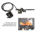 Rear Hand Hydraulic Disc Brake Left Hydraulic Brake Master Caliper Assembly Compatible for Chinese Taotao Roketa Sunl 50cc 90cc 110ccc 125cc Go-Kart Dune Buggy Quad ATV Dirt Mini Bike Kinroad 1