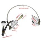 FVRITO Rear Foot Disc Hydraulic Brake Master Cylinder Caliper Assembly for 150cc 200cc 250cc Taotao Coolster Roketa Vitacci Peace SunL RPS Icebear Chinese ATV Quad 4 Wheeler Dune Buggy Go Kart