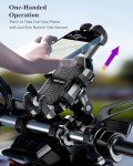 Adjustable Motorcycle Phone Holder with Vibration Dampener