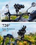 Adjustable Motorcycle Phone Holder with Vibration Dampener