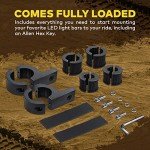 ATV UTV Light Bar Mounting Bracket Clamp Kits