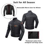 Windproof Motorcycle Jacket with Full Body Armor