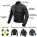Windproof Motorcycle Jacket with Full Body Armor