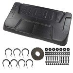 PIT66 Hard Top Roof Compatible with Polaris Ranger 570 Full Size Round Roll Cage Tubing Models Only 2016-2020/800 Full Size NO Mid Size 2009-2014 V000088-11056Q, V000088-11056T, 326758, 457-0215