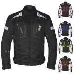 HWK Scorpion Motorcycle Jacket with Body Armor - Black