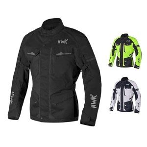 Men's Adventure Motorcycle Jacket with Armor - Black