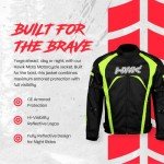 High Visibility Waterproof Motorcycle Jacket with Armor