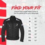 HWK Scorpion Motorcycle Jacket with Body Armor - Black