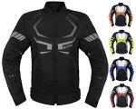 Men's Waterproof Armored Biker Jacket - Black XL