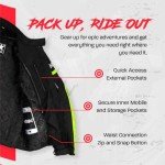 High Visibility Waterproof Motorcycle Jacket with Armor