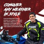 High Visibility Waterproof Motorcycle Jacket with Armor