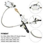 FVRITO Rear Foot Disc Hydraulic Brake Master Cylinder Caliper Assembly for 150cc 200cc 250cc Taotao Coolster Roketa Vitacci Peace SunL RPS Icebear Chinese ATV Quad 4 Wheeler Dune Buggy Go Kart