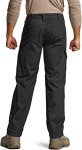 CQR Men's Black Tactical Cargo Pants, 36W x 34L