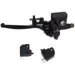 Poweka New 50cc 70cc 90cc 110cc 125cc 150cc 200cc 250cc Kids ATV Dirt Bike Left Hand Hydraulic Brake Master Cylinder with Handle Lever