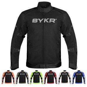 Men's Breathable Mesh Motorcycle Jacket - Large Black