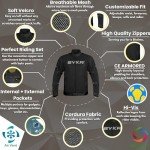 Men's Breathable Mesh Motorcycle Jacket - Large Black