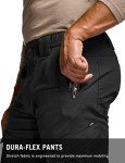 CQR Men's Black Tactical Cargo Pants, 36W x 34L